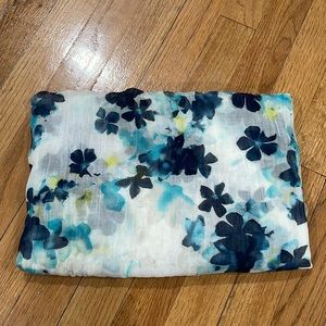 Loft blue yellow and white scarf